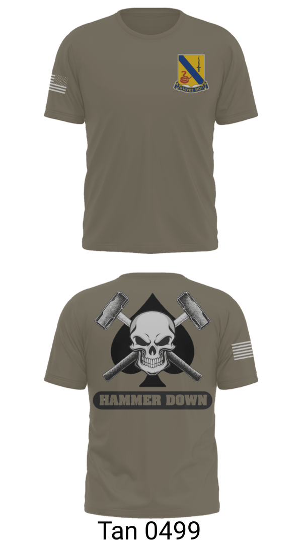 Short Sleeve Performance Shirt, 2-14 CAV ACE HIGH, Army, Teamtime, Team time, sublimation, custom sports apparel, team uniforms, spirit wear, spiritwear, sports uniforms, custom shirts, team store, custom team store, fundraiser sports, apparel fundraiser