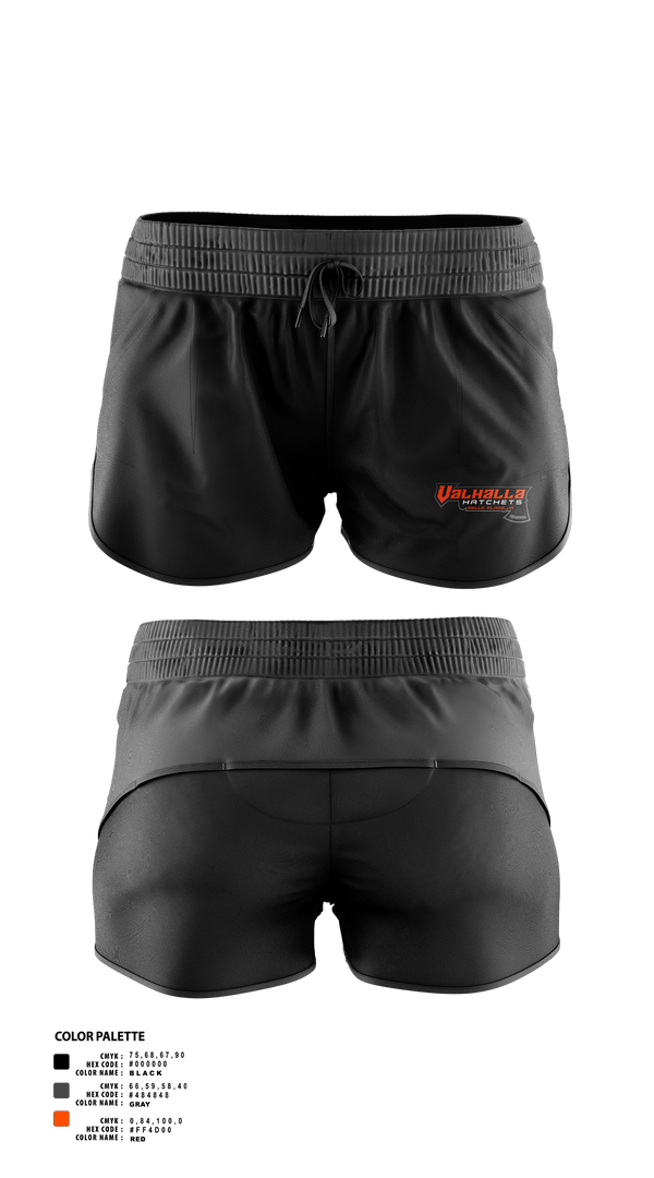 Womens Shorts, Valhalla Hatchets, , Teamtime, Team time, sublimation, custom sports apparel, team uniforms, spirit wear, spiritwear, sports uniforms, custom shirts, team store, custom team store, fundraiser sports, apparel fundraiser