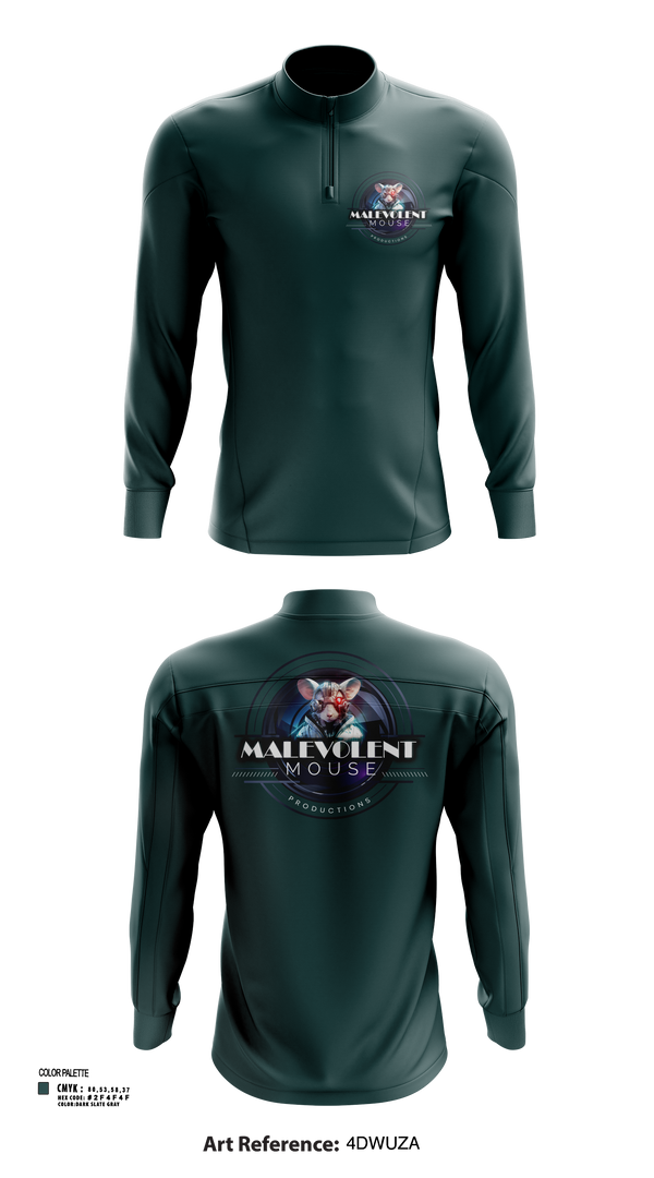 Quarter Zip Jacket, Malevolent Mouse Productions, , Teamtime, Team time, sublimation, custom sports apparel, team uniforms, spirit wear, spiritwear, sports uniforms, custom shirts, team store, custom team store, fundraiser sports, apparel fundraiser