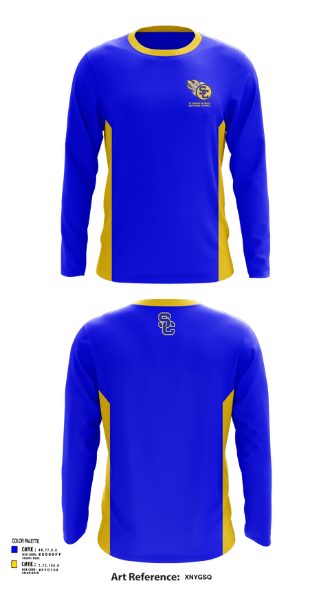 Long Sleeve Performance Shirt, St Charles Catholic High School Football, Football, Teamtime, Team time, sublimation, custom sports apparel, team uniforms, spirit wear, spiritwear, sports uniforms, custom shirts, team store, custom team store, fundraiser sports, apparel fundraiser