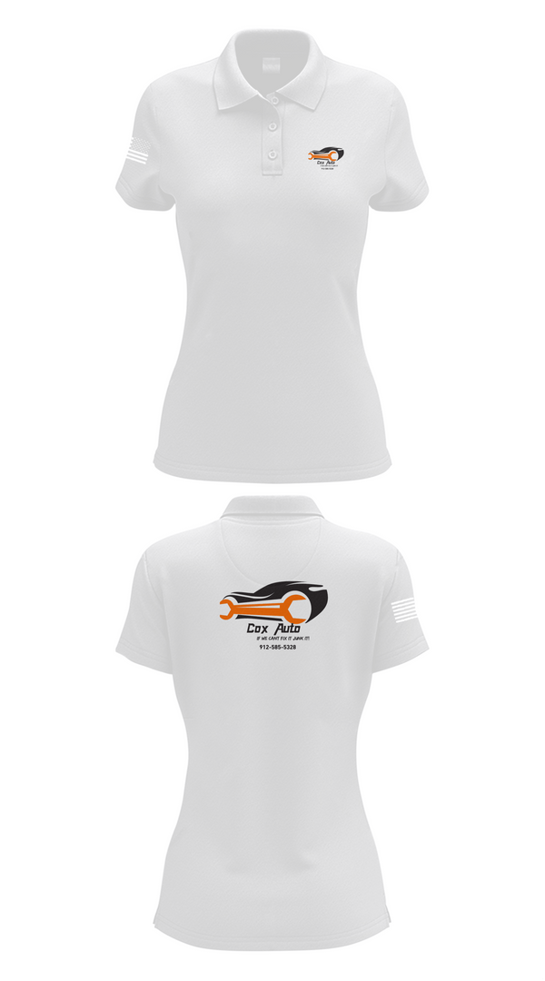 Womens Short Sleeve Performance Polo, Cox Auto, , Teamtime, Team time, sublimation, custom sports apparel, team uniforms, spirit wear, spiritwear, sports uniforms, custom shirts, team store, custom team store, fundraiser sports, apparel fundraiser