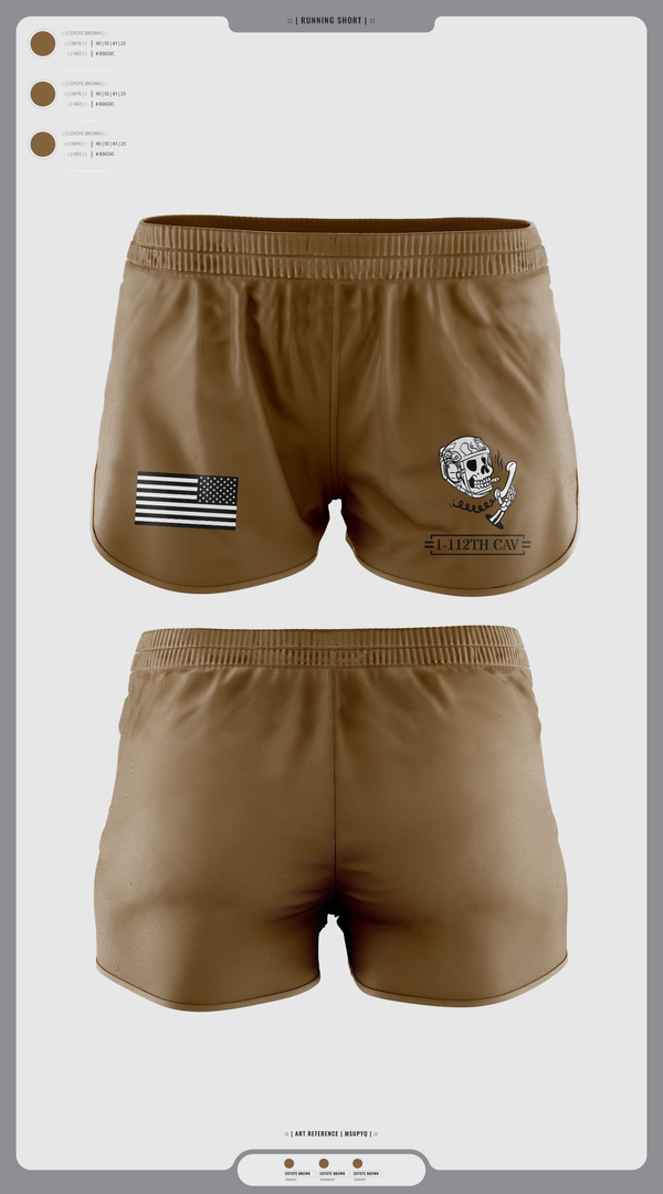 Womens Shorts, 1-112th cav, , Teamtime, Team time, sublimation, custom sports apparel, team uniforms, spirit wear, spiritwear, sports uniforms, custom shirts, team store, custom team store, fundraiser sports, apparel fundraiser