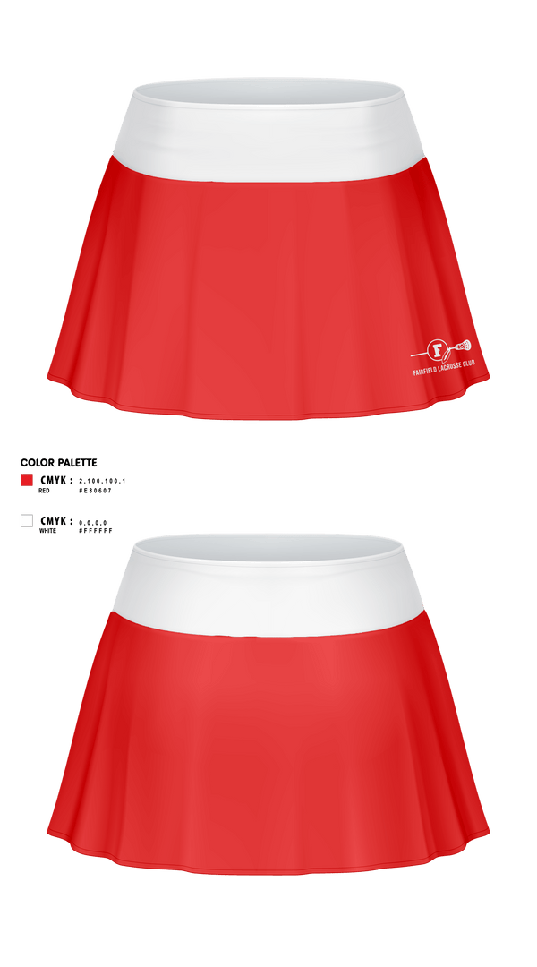 Skort, Fairfield Lacrosse Club, Women's Lacrosse, Teamtime, Team time, sublimation, custom sports apparel, team uniforms, spirit wear, spiritwear, sports uniforms, custom shirts, team store, custom team store, fundraiser sports, apparel fundraiser