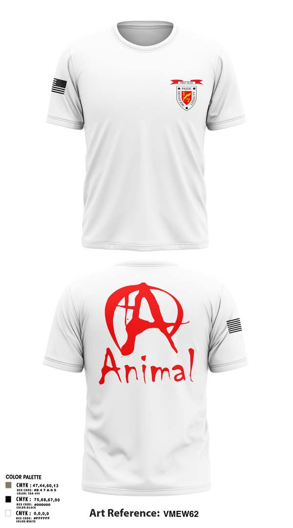 Short Sleeve Performance Shirt, 1/7 animal, Marines, Teamtime, Team time, sublimation, custom sports apparel, team uniforms, spirit wear, spiritwear, sports uniforms, custom shirts, team store, custom team store, fundraiser sports, apparel fundraiser