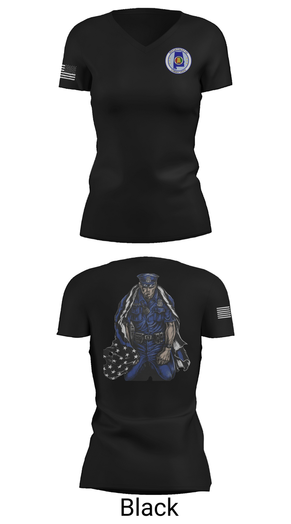 Womens Short Sleeve Vneck Shirt, Alabama Department of Corrections, Police, Teamtime, Team time, sublimation, custom sports apparel, team uniforms, spirit wear, spiritwear, sports uniforms, custom shirts, team store, custom team store, fundraiser sports, apparel fundraiser