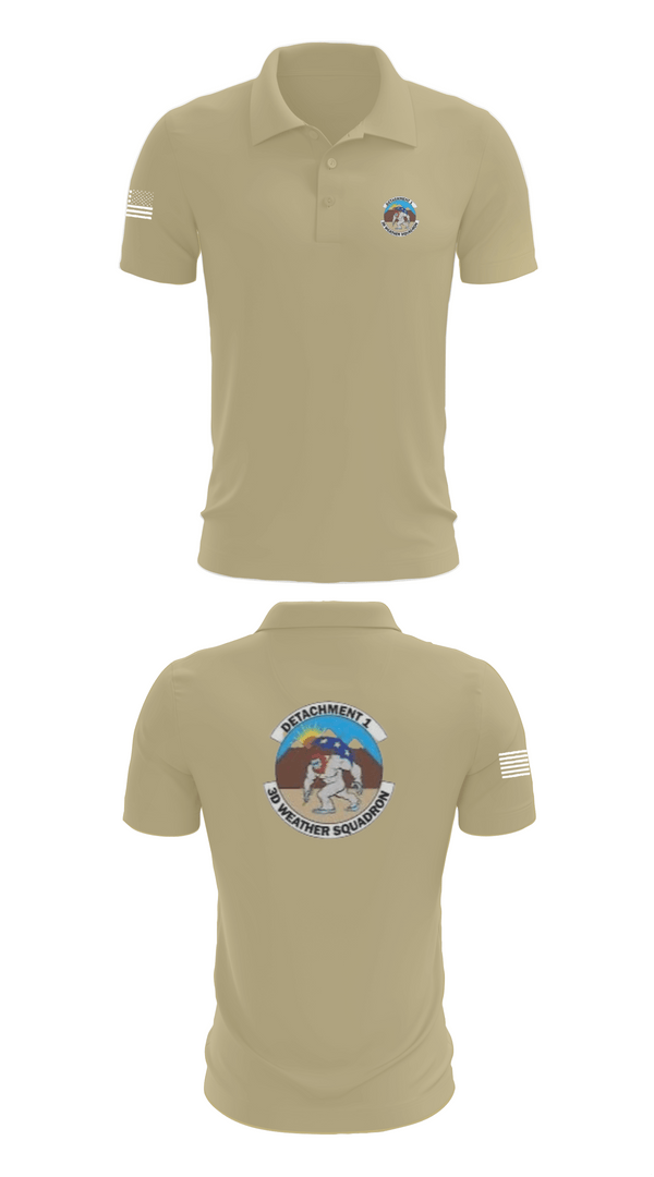 Short Sleeve Performance Polo, Detachment 1, 3rd Combat Weather Sqd, Air Force, Teamtime, Team time, sublimation, custom sports apparel, team uniforms, spirit wear, spiritwear, sports uniforms, custom shirts, team store, custom team store, fundraiser sports, apparel fundraiser
