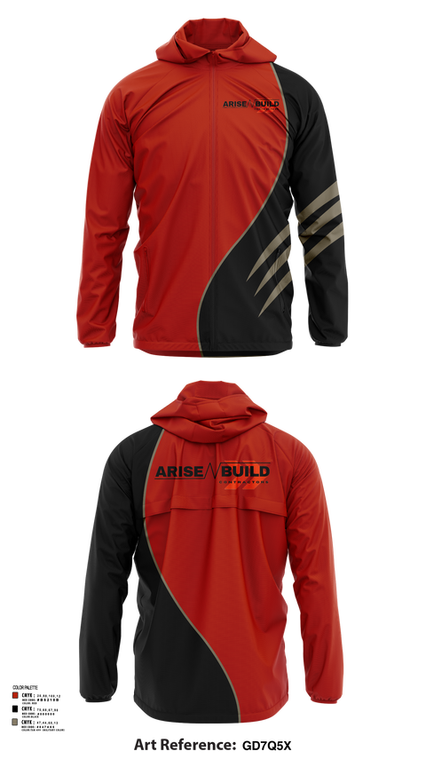 Windbreaker, Arise N Build, , Teamtime, Team time, sublimation, custom sports apparel, team uniforms, spirit wear, spiritwear, sports uniforms, custom shirts, team store, custom team store, fundraiser sports, apparel fundraiser