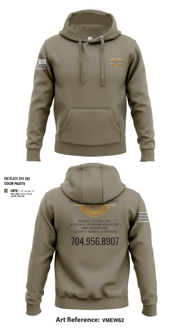 Hoodie, Unified Builders Construction LLC, , Teamtime, Team time, sublimation, custom sports apparel, team uniforms, spirit wear, spiritwear, sports uniforms, custom shirts, team store, custom team store, fundraiser sports, apparel fundraiser