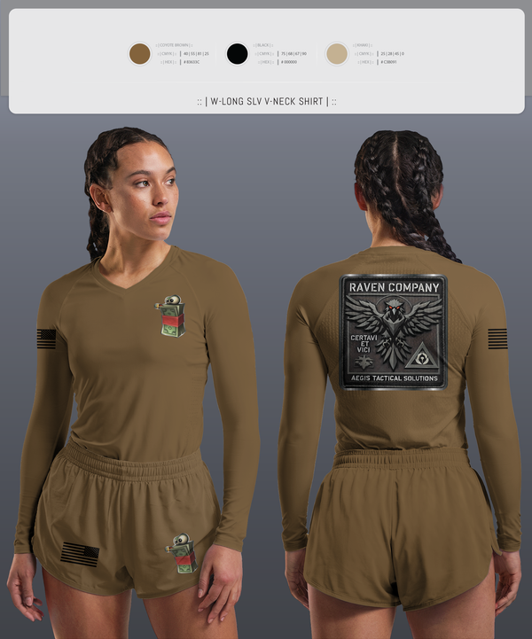 Womens Long Sleeve Vneck Shirt, RAVEN, , Teamtime, Team time, sublimation, custom sports apparel, team uniforms, spirit wear, spiritwear, sports uniforms, custom shirts, team store, custom team store, fundraiser sports, apparel fundraiser