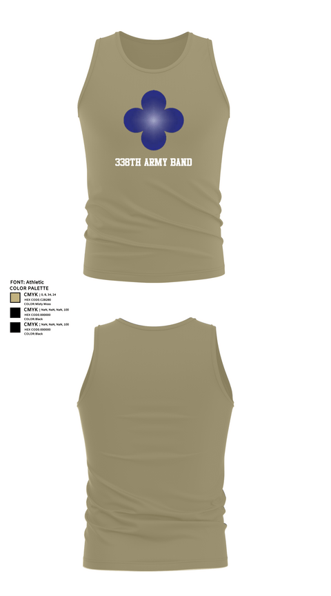 Tank Top, 338th Army Band, Army, Teamtime, Team time, sublimation, custom sports apparel, team uniforms, spirit wear, spiritwear, sports uniforms, custom shirts, team store, custom team store, fundraiser sports, apparel fundraiser