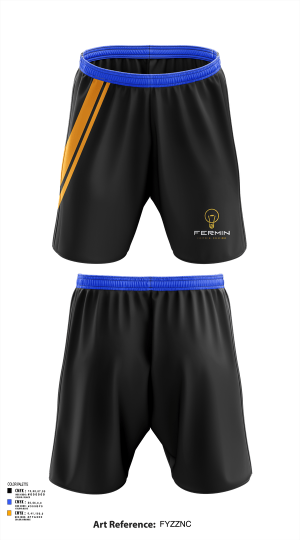 Athletic Shorts With Pockets, Fermin Electrical Solutions, , Teamtime, Team time, sublimation, custom sports apparel, team uniforms, spirit wear, spiritwear, sports uniforms, custom shirts, team store, custom team store, fundraiser sports, apparel fundraiser
