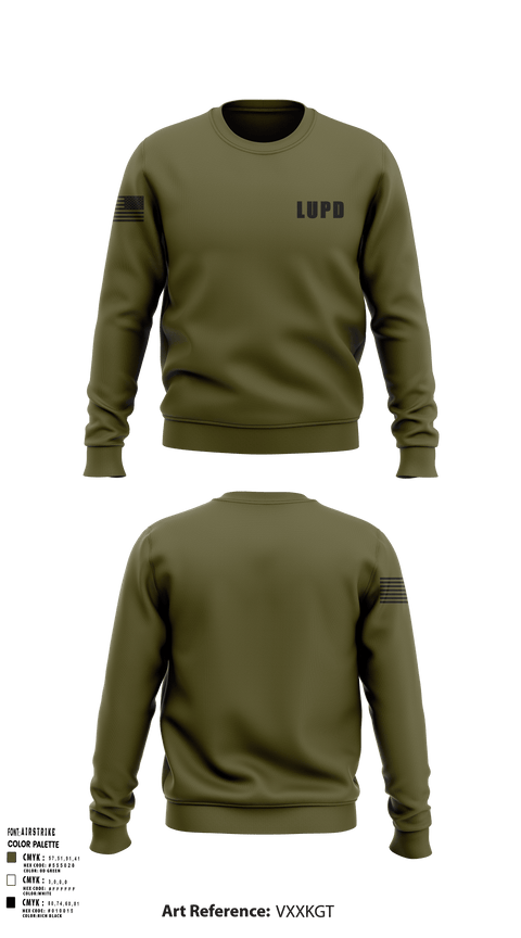 Crew Neck Sweatshirt, LUPD, Police, Teamtime, Team time, sublimation, custom sports apparel, team uniforms, spirit wear, spiritwear, sports uniforms, custom shirts, team store, custom team store, fundraiser sports, apparel fundraiser