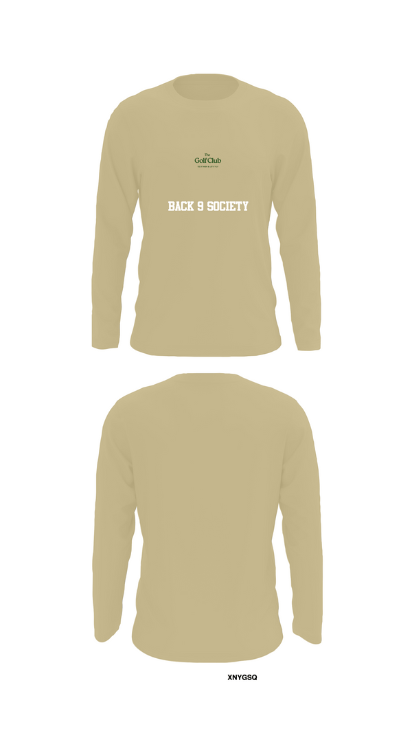 Long Sleeve Performance Shirt, Back 9 Society, Golf, Teamtime, Team time, sublimation, custom sports apparel, team uniforms, spirit wear, spiritwear, sports uniforms, custom shirts, team store, custom team store, fundraiser sports, apparel fundraiser