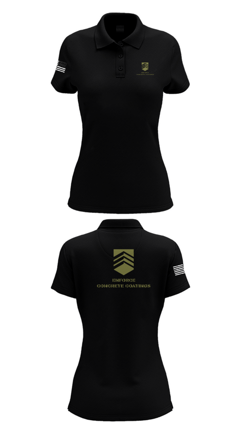 Womens Short Sleeve Performance Polo, ENFORCE CONCRETE COATINGS, , Teamtime, Team time, sublimation, custom sports apparel, team uniforms, spirit wear, spiritwear, sports uniforms, custom shirts, team store, custom team store, fundraiser sports, apparel fundraiser