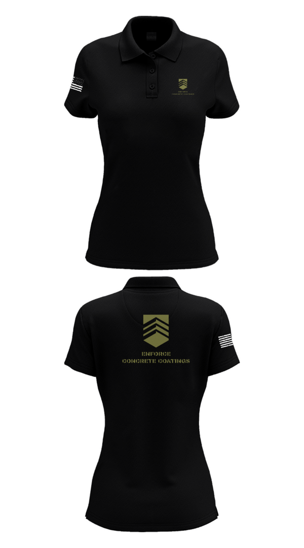 Womens Short Sleeve Performance Polo, ENFORCE CONCRETE COATINGS, , Teamtime, Team time, sublimation, custom sports apparel, team uniforms, spirit wear, spiritwear, sports uniforms, custom shirts, team store, custom team store, fundraiser sports, apparel fundraiser