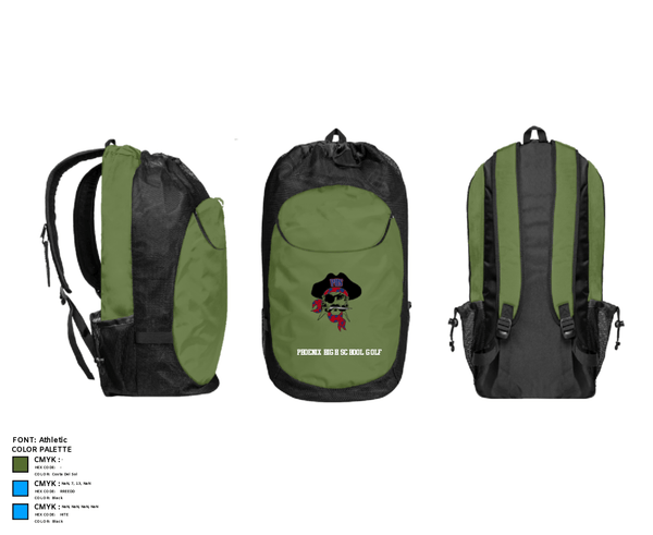 Gear Bag, Phoenix High School Golf, Golf, Teamtime, Team time, sublimation, custom sports apparel, team uniforms, spirit wear, spiritwear, sports uniforms, custom shirts, team store, custom team store, fundraiser sports, apparel fundraiser