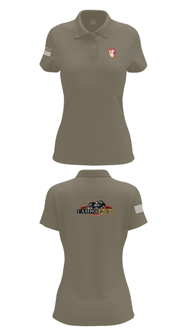 Womens Short Sleeve Performance Polo, Charlie Battery, 1st Battalion 1st Air Defense Artillery Regiment, , Teamtime, Team time, sublimation, custom sports apparel, team uniforms, spirit wear, spiritwear, sports uniforms, custom shirts, team store, custom team store, fundraiser sports, apparel fundraiser