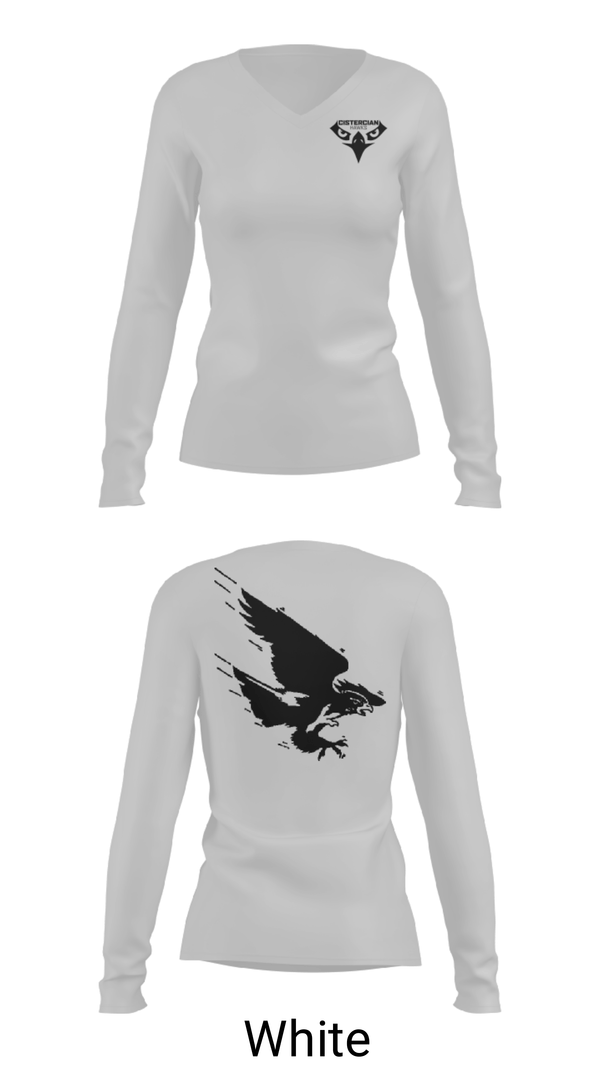 Women's Long Sleeve Vneck Shirt, Cistercian Preparatory School Tennis, Tennis, Teamtime, Team time, sublimation, custom sports apparel, team uniforms, spirit wear, spiritwear, sports uniforms, custom shirts, team store, custom team store, fundraiser sports, apparel fundraiser