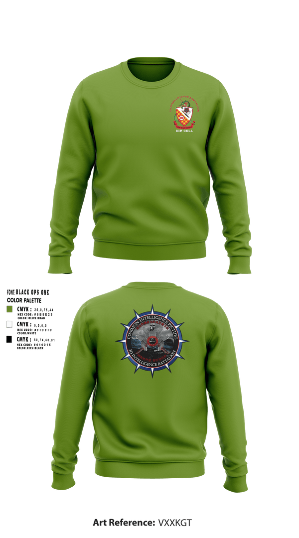 Crew Neck Sweatshirt, 3rd Intelligence Battalion, Marines, Teamtime, Team time, sublimation, custom sports apparel, team uniforms, spirit wear, spiritwear, sports uniforms, custom shirts, team store, custom team store, fundraiser sports, apparel fundraiser