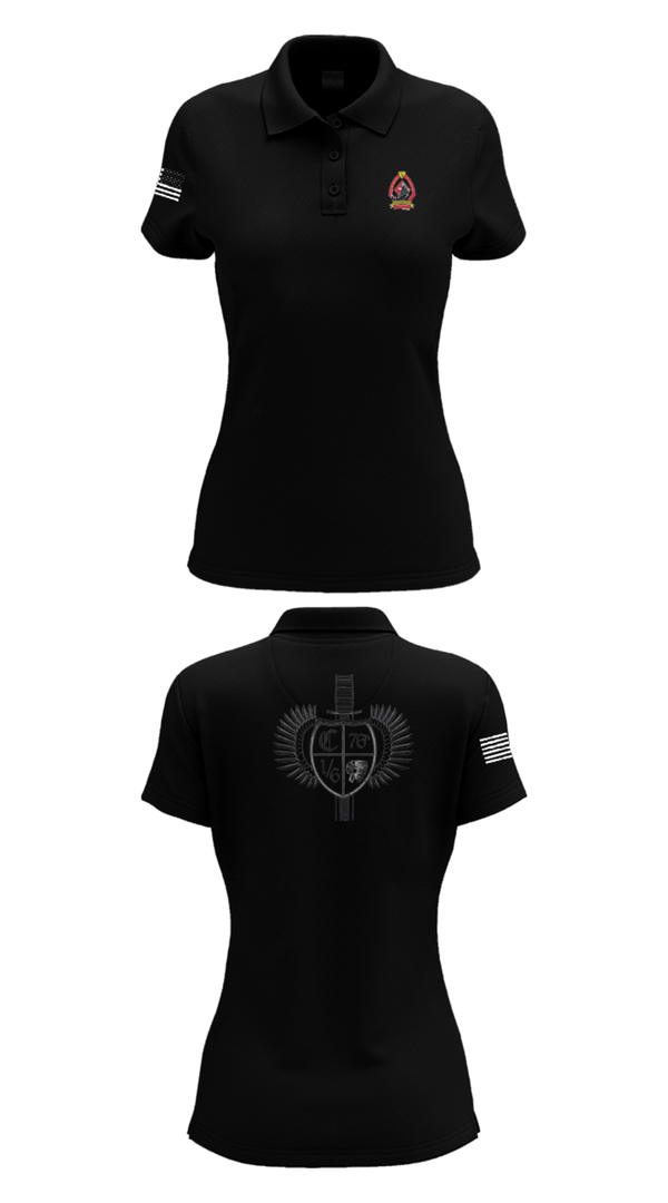 Women's Short Sleeve Performance Polo, 1/6 Charlie company, , Teamtime, Team time, sublimation, custom sports apparel, team uniforms, spirit wear, spiritwear, sports uniforms, custom shirts, team store, custom team store, fundraiser sports, apparel fundraiser