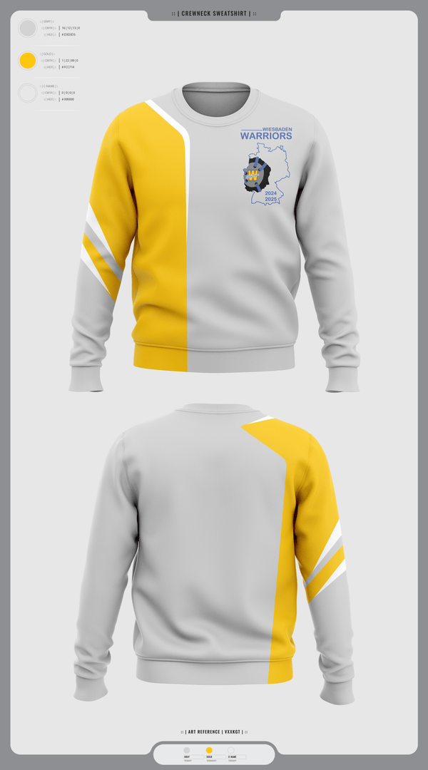 Crew Neck Sweatshirt, Wiesbaden warriors, Wrestling, Teamtime, Team time, sublimation, custom sports apparel, team uniforms, spirit wear, spiritwear, sports uniforms, custom shirts, team store, custom team store, fundraiser sports, apparel fundraiser