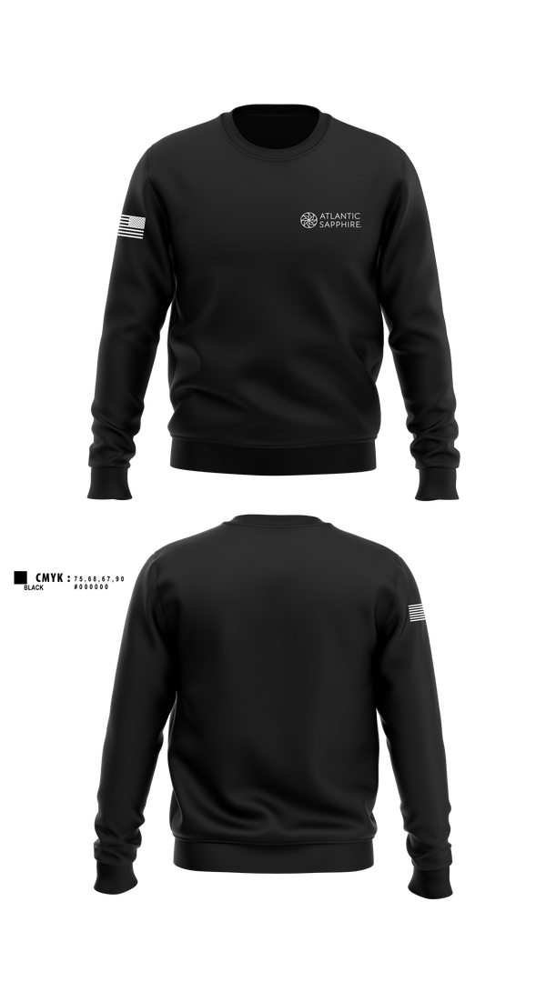 Crew Neck Sweatshirt, Atlantic Sapphire, Army, Teamtime, Team time, sublimation, custom sports apparel, team uniforms, spirit wear, spiritwear, sports uniforms, custom shirts, team store, custom team store, fundraiser sports, apparel fundraiser