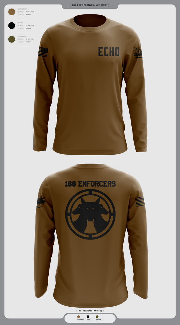 Long Sleeve Performance Shirt, Echo, Army, Teamtime, Team time, sublimation, custom sports apparel, team uniforms, spirit wear, spiritwear, sports uniforms, custom shirts, team store, custom team store, fundraiser sports, apparel fundraiser