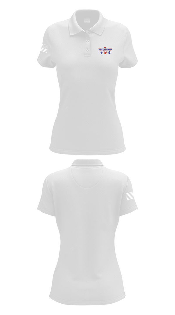 Womens Short Sleeve Performance Polo, Top Gun, Spirit Store, Teamtime, Team time, sublimation, custom sports apparel, team uniforms, spirit wear, spiritwear, sports uniforms, custom shirts, team store, custom team store, fundraiser sports, apparel fundraiser