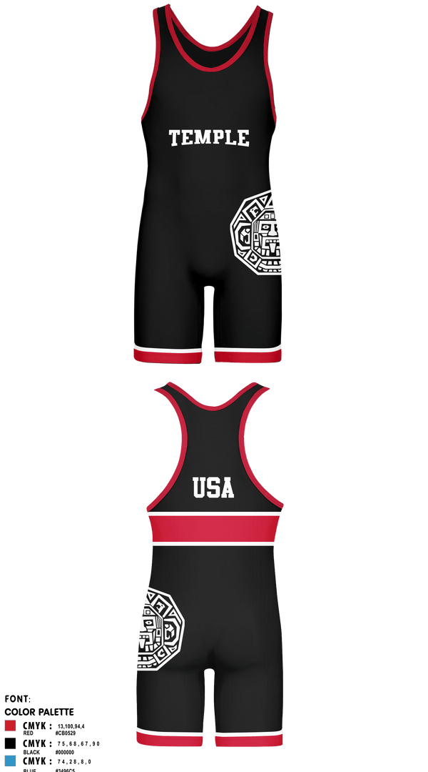 Wrestling Singlet, Temple Wrestling Club, Wrestling, Teamtime, Team time, sublimation, custom sports apparel, team uniforms, spirit wear, spiritwear, sports uniforms, custom shirts, team store, custom team store, fundraiser sports, apparel fundraiser