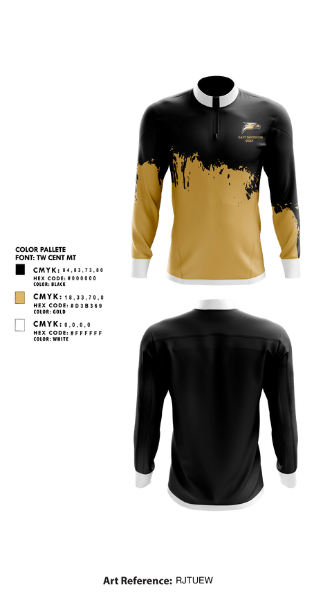 Quarter Zip Jacket, East Davidson High School Golf, Golf, Teamtime, Team time, sublimation, custom sports apparel, team uniforms, spirit wear, spiritwear, sports uniforms, custom shirts, team store, custom team store, fundraiser sports, apparel fundraiser