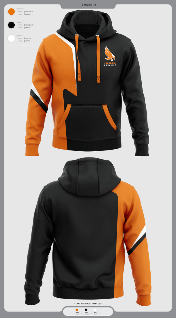 Hoodie, Mcdonogh Girls Tennis, Tennis, Teamtime, Team time, sublimation, custom sports apparel, team uniforms, spirit wear, spiritwear, sports uniforms, custom shirts, team store, custom team store, fundraiser sports, apparel fundraiser