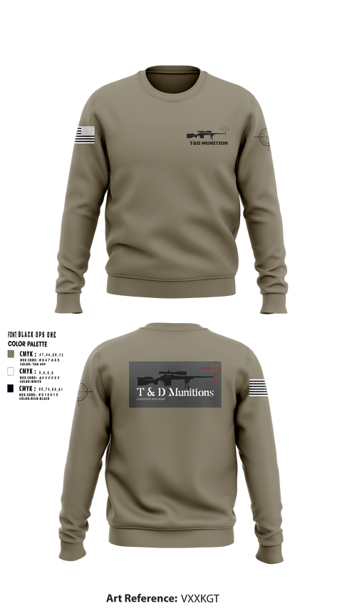 Crew Neck Sweatshirt, T&D Munitions, , Teamtime, Team time, sublimation, custom sports apparel, team uniforms, spirit wear, spiritwear, sports uniforms, custom shirts, team store, custom team store, fundraiser sports, apparel fundraiser