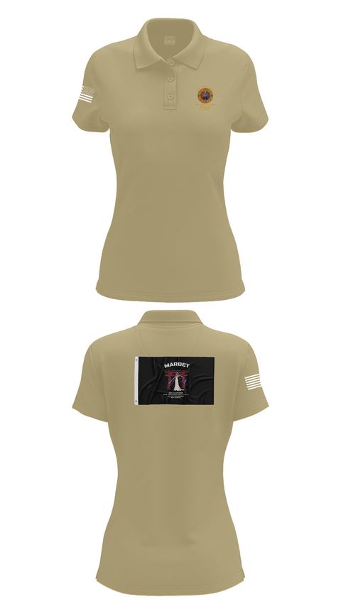 Womens Short Sleeve Performance Polo, MARDET Fort Leonard Wood (FLW) DoD Interservice Non-Lethal Individual Weapons Instructor's Course Fort Leonard Wood Basic Military Police School House, , Teamtime, Team time, sublimation, custom sports apparel, team uniforms, spirit wear, spiritwear, sports uniforms, custom shirts, team store, custom team store, fundraiser sports, apparel fundraiser