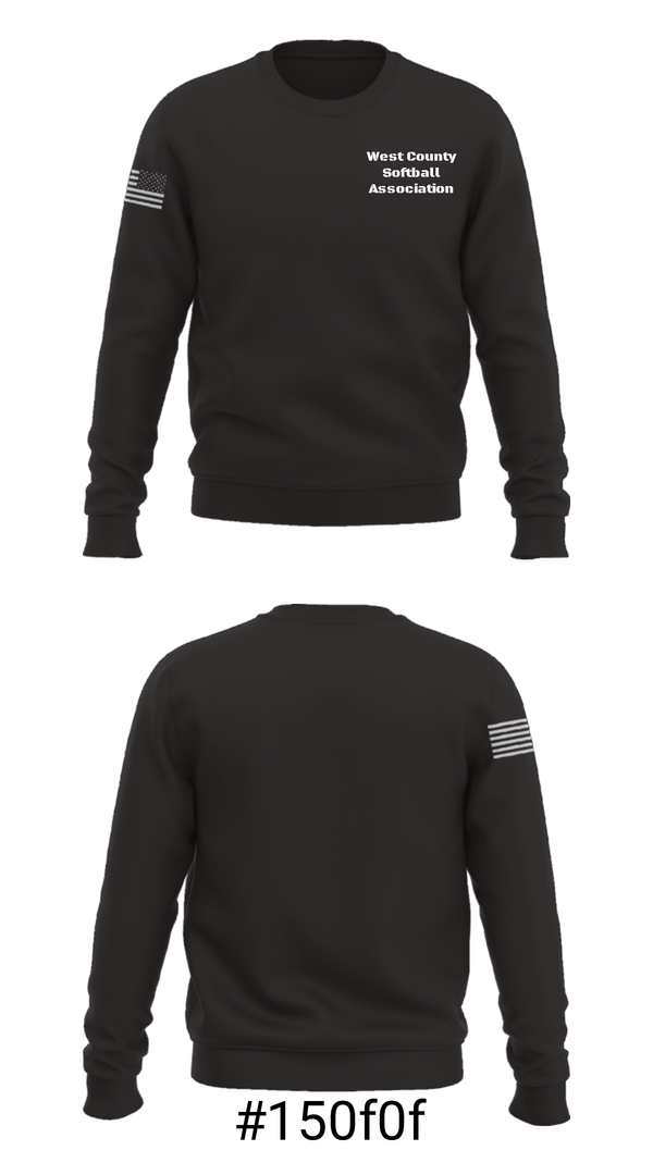 Crew Neck Sweatshirt, West County Softball Association, Softball, Teamtime, Team time, sublimation, custom sports apparel, team uniforms, spirit wear, spiritwear, sports uniforms, custom shirts, team store, custom team store, fundraiser sports, apparel fundraiser