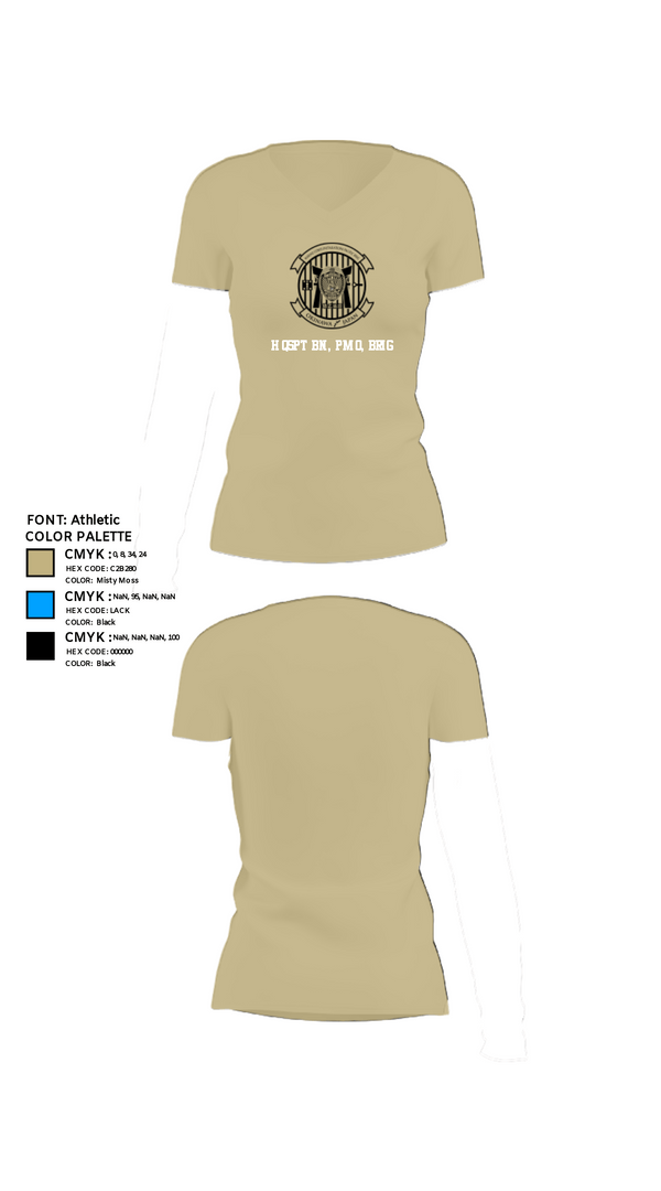 Womens Short Sleeve Vneck Shirt, HQSPT Bn, PMO, Brig, Marines, Teamtime, Team time, sublimation, custom sports apparel, team uniforms, spirit wear, spiritwear, sports uniforms, custom shirts, team store, custom team store, fundraiser sports, apparel fundraiser