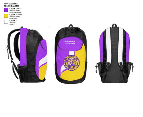 Gear Bag, Louisiana State University, Spirit Store, Teamtime, Team time, sublimation, custom sports apparel, team uniforms, spirit wear, spiritwear, sports uniforms, custom shirts, team store, custom team store, fundraiser sports, apparel fundraiser