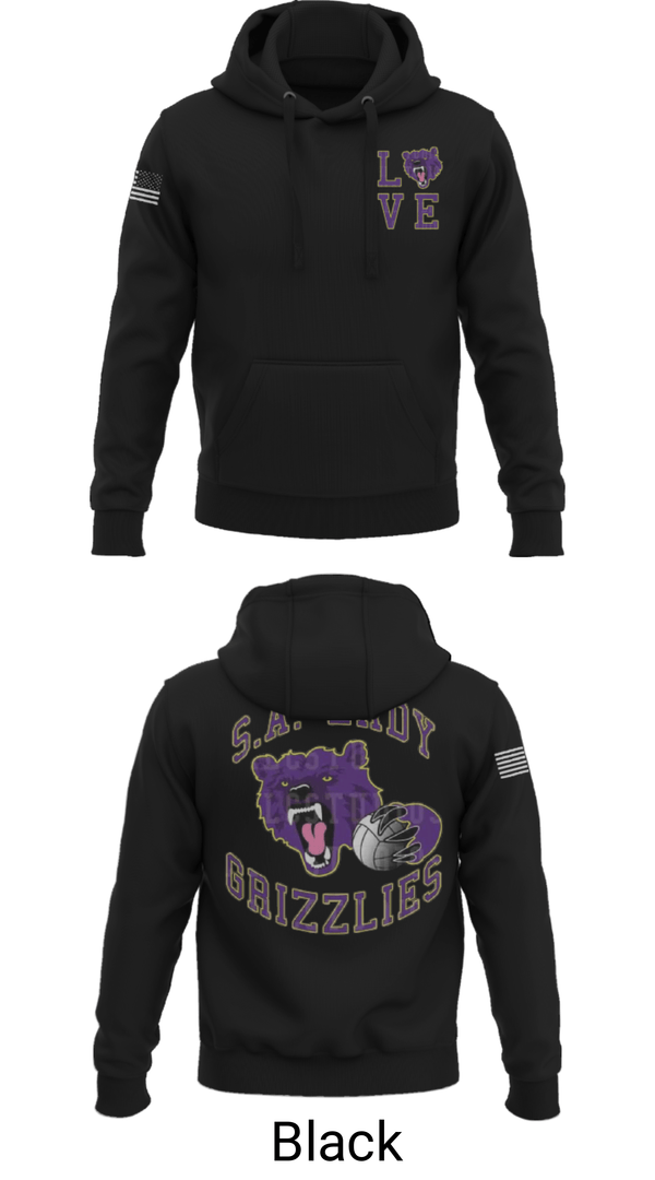 Hoodie, SA LADY GRIZZLES, Women's Volleyball, Teamtime, Team time, sublimation, custom sports apparel, team uniforms, spirit wear, spiritwear, sports uniforms, custom shirts, team store, custom team store, fundraiser sports, apparel fundraiser