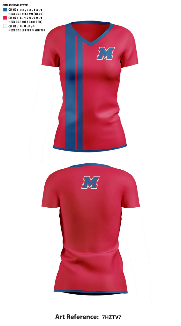 Womens Short Sleeve Vneck Shirt, Martinsville High School Cheer, Cheer, Teamtime, Team time, sublimation, custom sports apparel, team uniforms, spirit wear, spiritwear, sports uniforms, custom shirts, team store, custom team store, fundraiser sports, apparel fundraiser
