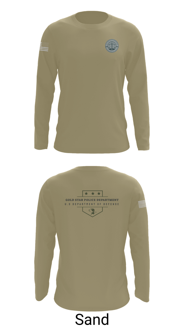 Long Sleeve Performance Shirt, GOLD STAR POLICE DEPARTMENT, , Teamtime, Team time, sublimation, custom sports apparel, team uniforms, spirit wear, spiritwear, sports uniforms, custom shirts, team store, custom team store, fundraiser sports, apparel fundraiser