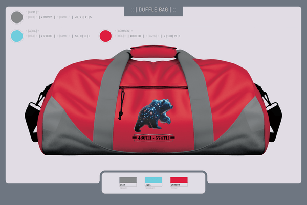 Duffle Bag, 486th/574th, , Teamtime, Team time, sublimation, custom sports apparel, team uniforms, spirit wear, spiritwear, sports uniforms, custom shirts, team store, custom team store, fundraiser sports, apparel fundraiser