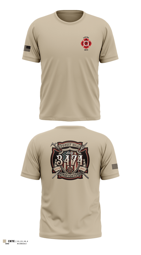 Short Sleeve Performance Shirt, Local 3474IAFF Local 3474, Fire Department, Teamtime, Team time, sublimation, custom sports apparel, team uniforms, spirit wear, spiritwear, sports uniforms, custom shirts, team store, custom team store, fundraiser sports, apparel fundraiser