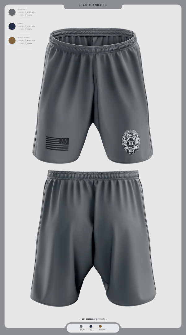 Athletic Shorts With Pockets, Hartford Police Department, Police, Teamtime, Team time, sublimation, custom sports apparel, team uniforms, spirit wear, spiritwear, sports uniforms, custom shirts, team store, custom team store, fundraiser sports, apparel fundraiser