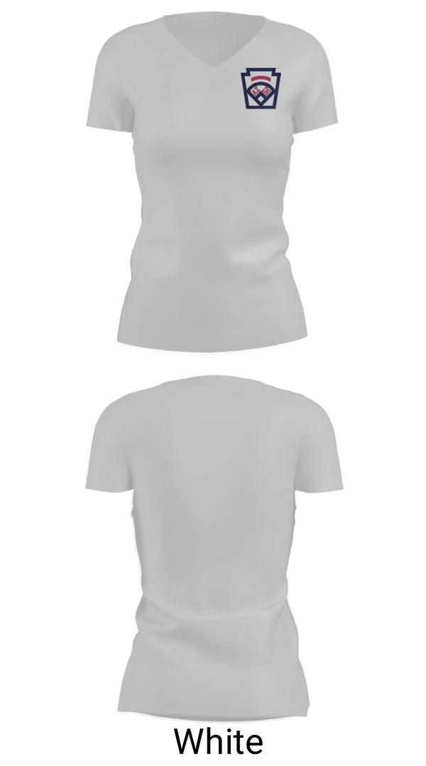 Women's Short Sleeve Vneck Shirt, Arizona District 6 Little League Baseball, Baseball, Teamtime, Team time, sublimation, custom sports apparel, team uniforms, spirit wear, spiritwear, sports uniforms, custom shirts, team store, custom team store, fundraiser sports, apparel fundraiser