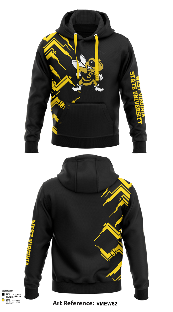 Hoodie, West Virginia State University Football, Football, Teamtime, Team time, sublimation, custom sports apparel, team uniforms, spirit wear, spiritwear, sports uniforms, custom shirts, team store, custom team store, fundraiser sports, apparel fundraiser