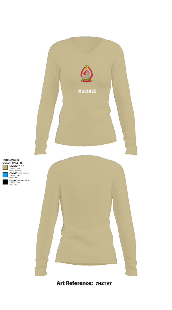 Women's Long Sleeve Vneck Shirt, 1/6 Charlie company, , Teamtime, Team time, sublimation, custom sports apparel, team uniforms, spirit wear, spiritwear, sports uniforms, custom shirts, team store, custom team store, fundraiser sports, apparel fundraiser