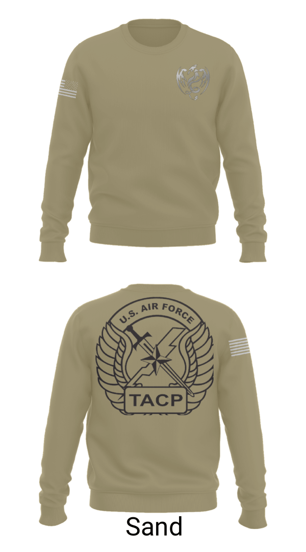 Crew Neck Sweatshirt, 18th Air Support Operations Group, Air Force, Teamtime, Team time, sublimation, custom sports apparel, team uniforms, spirit wear, spiritwear, sports uniforms, custom shirts, team store, custom team store, fundraiser sports, apparel fundraiser