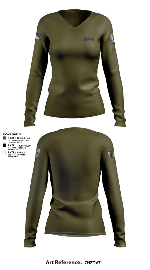 Womens Long Sleeve Vneck Shirt, STFPA, Police, Teamtime, Team time, sublimation, custom sports apparel, team uniforms, spirit wear, spiritwear, sports uniforms, custom shirts, team store, custom team store, fundraiser sports, apparel fundraiser