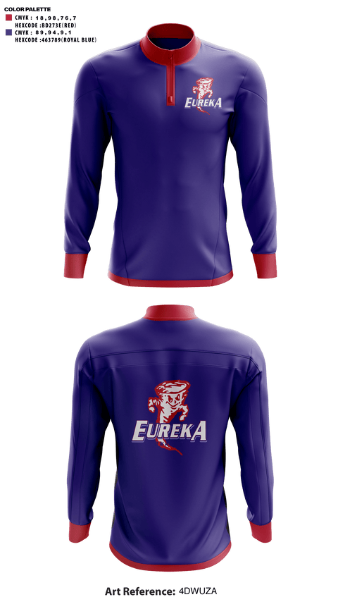 Quarter Zip Jacket, Eureka High School Basketball, Women's Basketball, Teamtime, Team time, sublimation, custom sports apparel, team uniforms, spirit wear, spiritwear, sports uniforms, custom shirts, team store, custom team store, fundraiser sports, apparel fundraiser