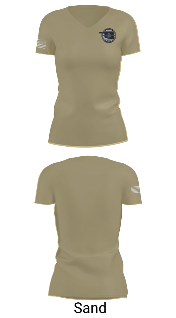 Womens Short Sleeve Vneck Shirt, Salina Police Department, Police, Teamtime, Team time, sublimation, custom sports apparel, team uniforms, spirit wear, spiritwear, sports uniforms, custom shirts, team store, custom team store, fundraiser sports, apparel fundraiser