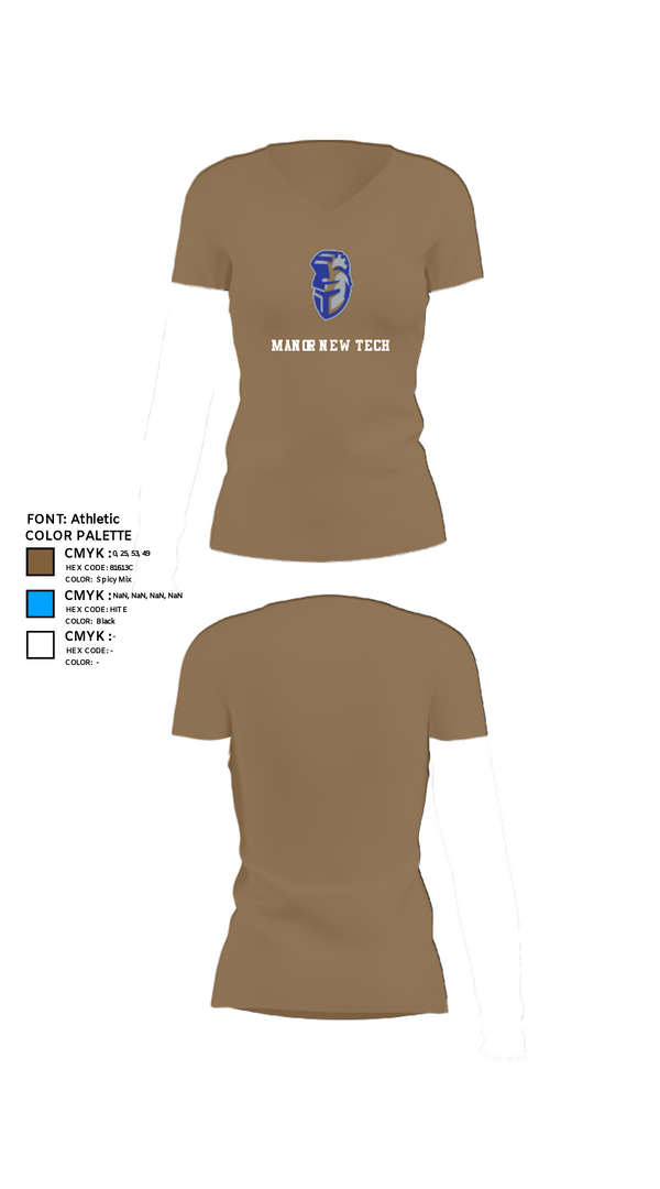 Womens Short Sleeve Vneck Shirt, Manor New Tech, Women's Basketball, Teamtime, Team time, sublimation, custom sports apparel, team uniforms, spirit wear, spiritwear, sports uniforms, custom shirts, team store, custom team store, fundraiser sports, apparel fundraiser